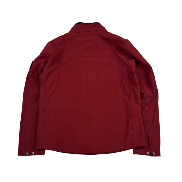 Stone Island 2012 Maroon Fleece Lined Soft Shell Jacket - XL