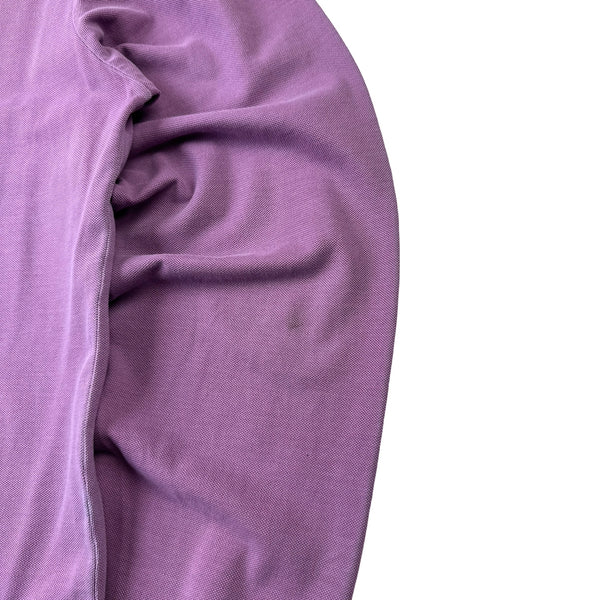 Stone Island Purple Cotton Longsleeve Polo - Large
