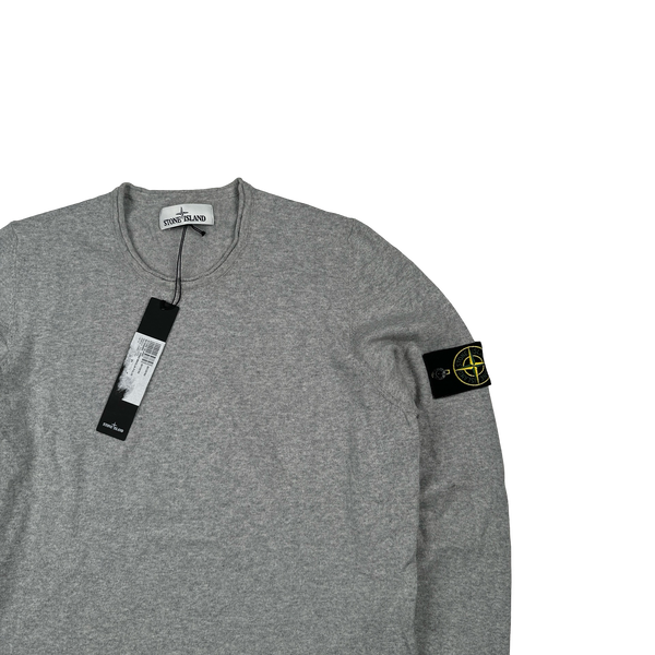 Stone Island 2018 Grey Fine Knit Cotton Crewneck Jumper - Small