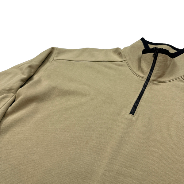 CP Company 019 Brown Spellout Quarter Zip Pullover Jumper - Large