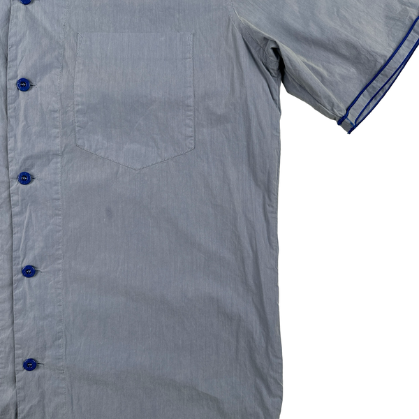 Stone Island 2005 Rare Spellout Collar Cotton Blend Shirt - Large
