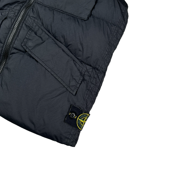 Stone Island 2022 Black Naslan Light Watro Down-TC Gilet - Small