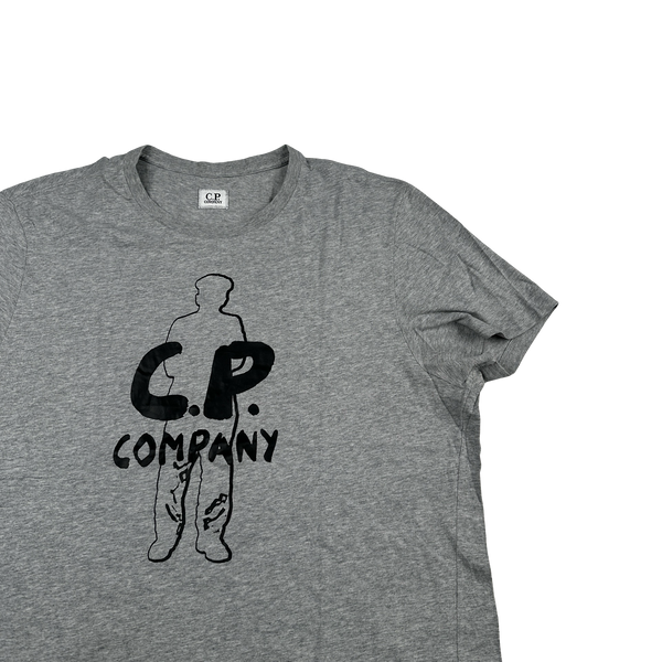 CP Company Graphic Spellout Grey T Shirt - XL