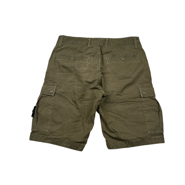 Stone Island 2018 Khaki Cotton Cargo Shorts - 30