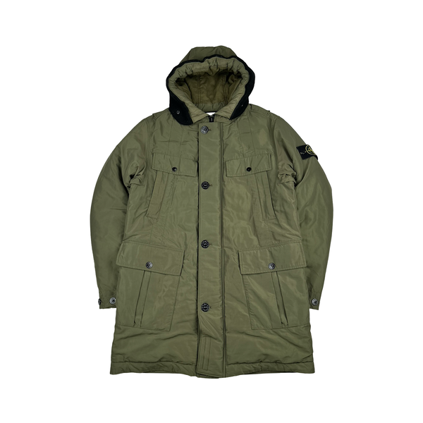 Stone Island Green 2019 Micro Reps Primaloft Parka Jacket - Medium