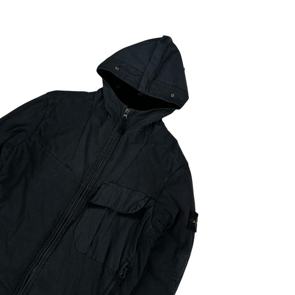Stone Island 2016 Jersey Shell Split Velvet Hood Jacket - Small