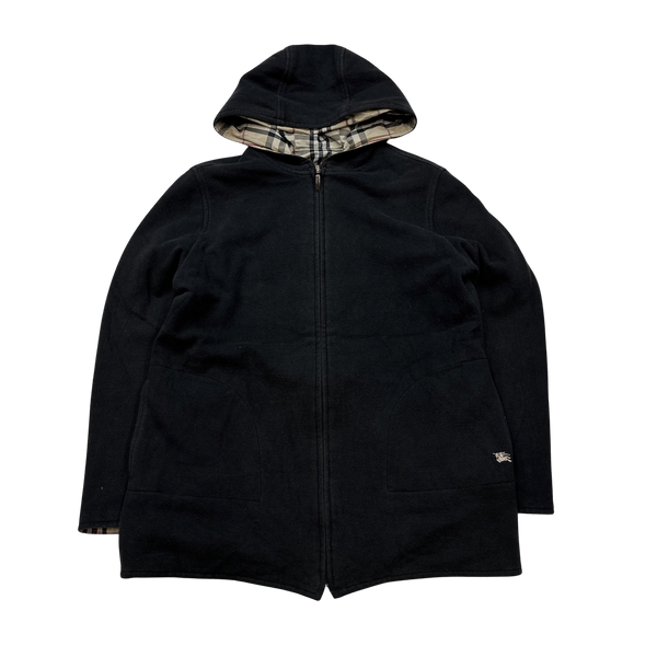 Burberry Nova Check Reversible Hooded Fleece Jacket - Small