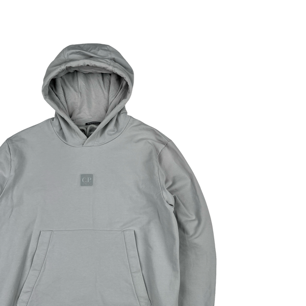 CP Company Grey Metropolis Pullover Stretch Hoodie - Small