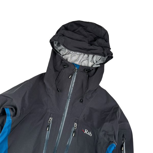 RAB Extreme Blue/Grey Event Zipped Waterproof Rain Jacket - Medium