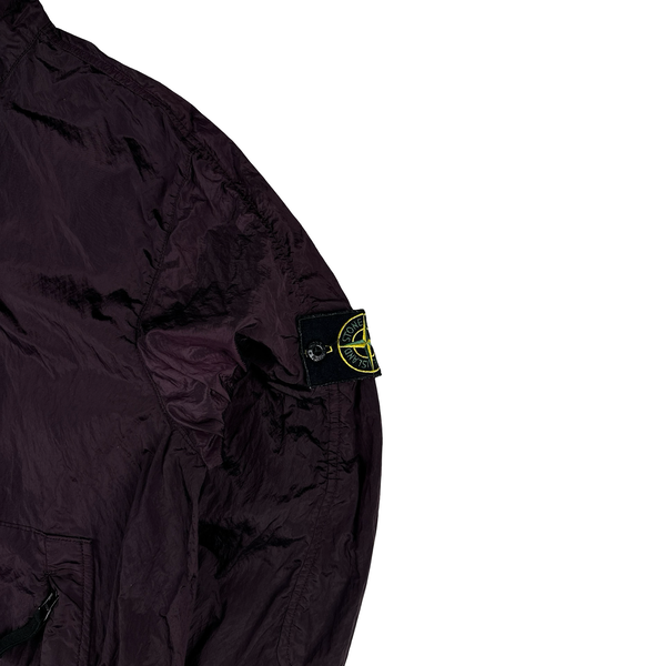 Stone Island 2018 Plum Purple Nylon Metal Watro Hooded Jacket - Large