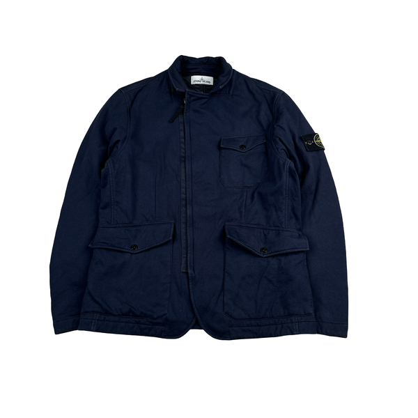 Stone Island 2016 Navy Quilted Multi Pocket Overshirt Jacket - Large