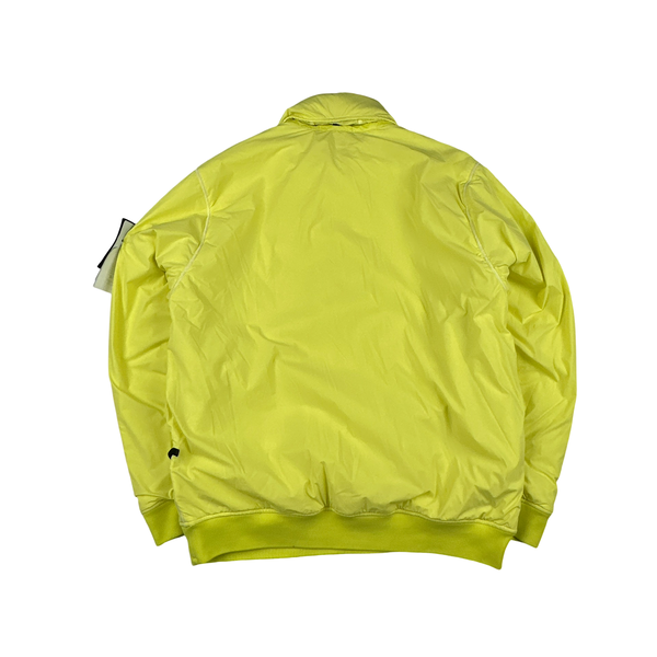 Stone Island 2022 Neon Yellow Comfort Tech Composite Polartec Pullover - Large
