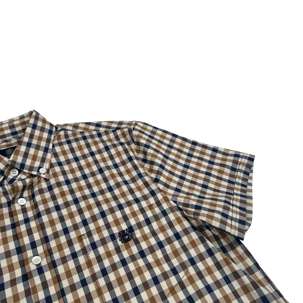 Aquascutum Classic Nova Checked Short Sleeve Shirt - Medium