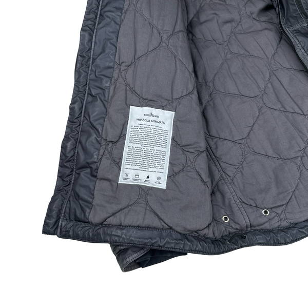 Stone Island 2014 Charcoal Grey Quilted Mussola Gommata Jacket - XL