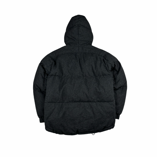 Burberry Grey Wool Down Filled Puffer Jacket - Medium