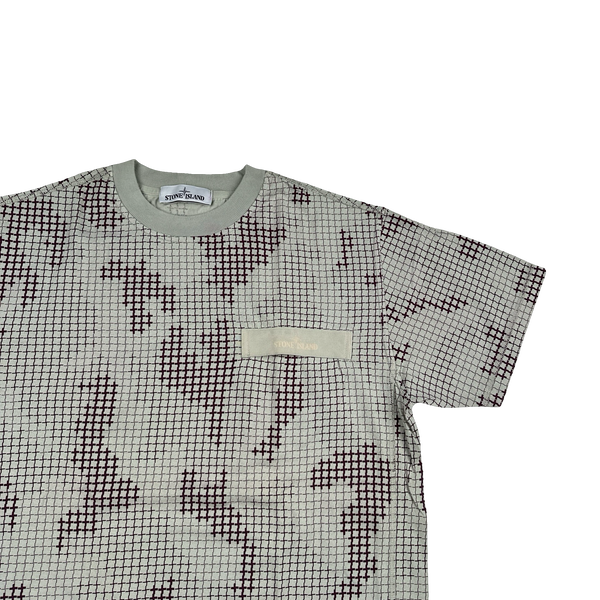 Stone Island 2017 Grid Check Camo T Shirt - XL