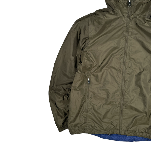 Prada Blue/Khaki Red Tab Reversible Nylon Windbreaker Jacket - XL