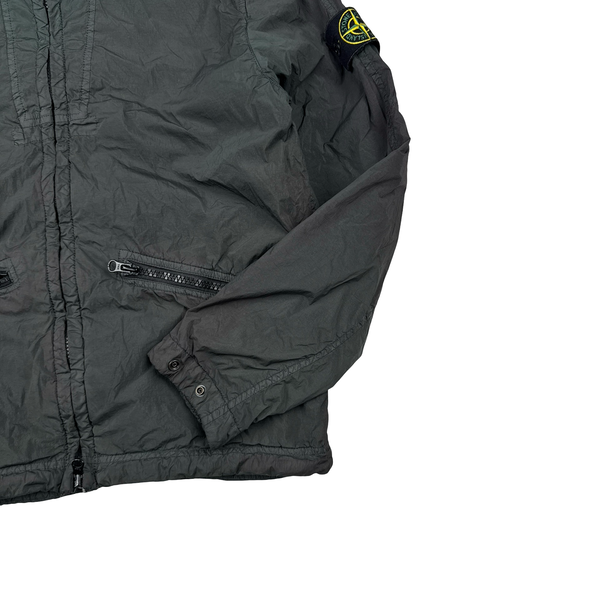Stone Island Charcoal Garment Dyed Crinkle Reps NY Jacket - Small