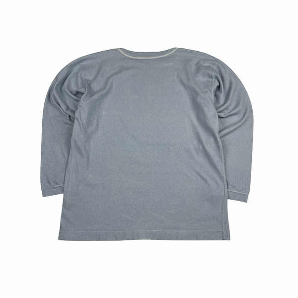 Stone Island 90s Light Blue Spellout Vintage Crewneck Pullover - Large