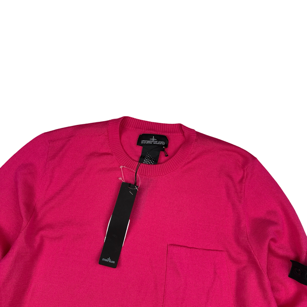 Stone Island 2018 Pink Shadow Project Knitted Crewneck - Medium
