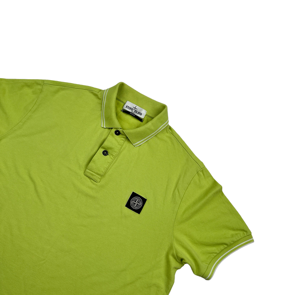Stone Island Lime Green Polo Shirt - XL