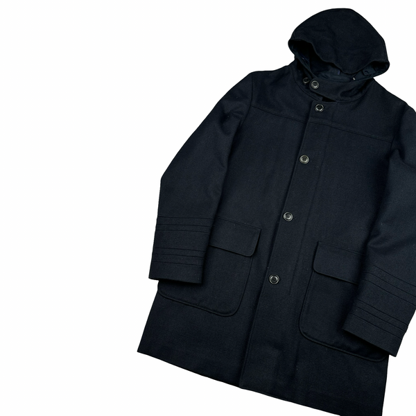 Cp Company B Drill Navy Front Pockets Buttoned Jacket - Large