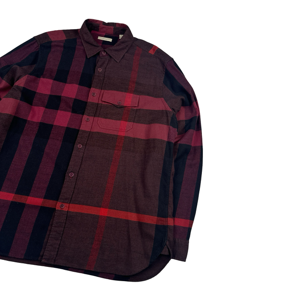 Burberry Nova Check Button Up Flannel Shirt - XXL