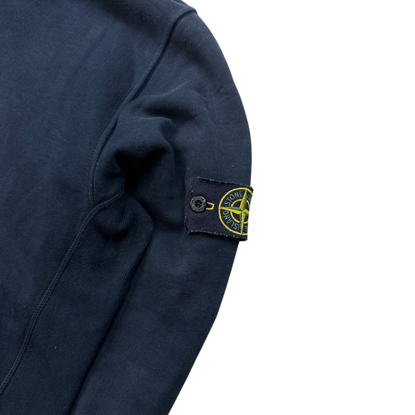 Stone Island 2013 Navy Buttoned Cotton Jumper - 3XL