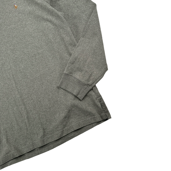 Ralph Lauren Grey Long Sleeve Rugby Polo Shirt - Large