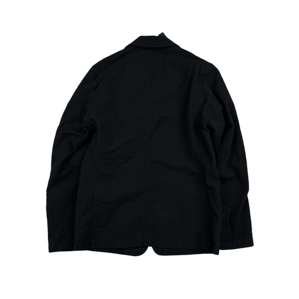 Stone Island 2019 Black Seesucker CO-TC Blazer Trousers Suit Set -  Small