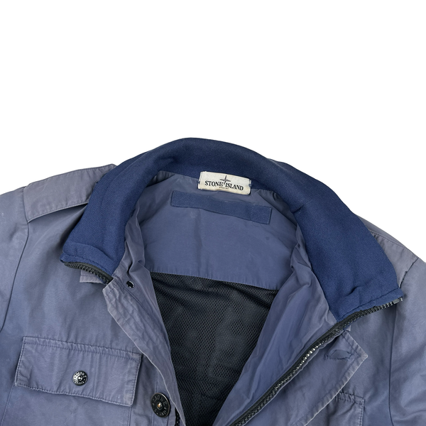 Stone Island Navy Micro Reps Multi Pocket Shield Jacket - Large