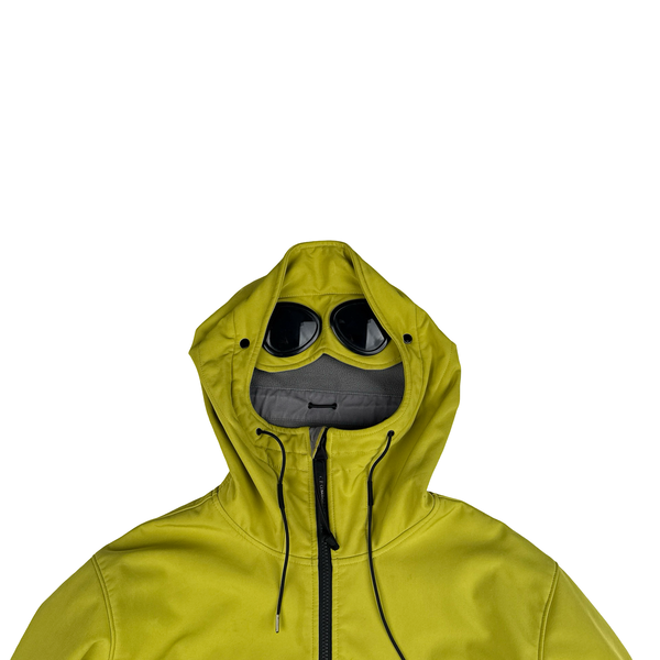 CP Company Olive Soft Shell Goggle Hooded Zipped Jacket - XXL
