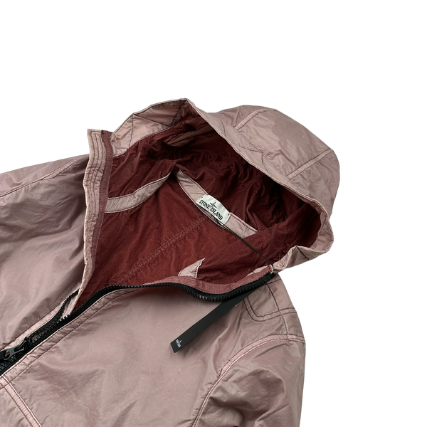 Stone Island 2018 Pink Lamy Flock Hooded Jacket - Small