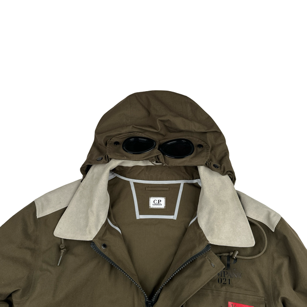 CP Company Khaki Ventile La Mille Goggle Jacket - XL