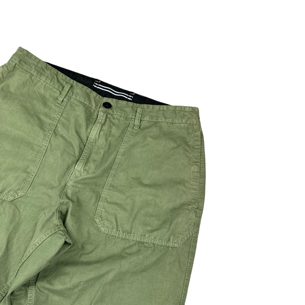 Stone Island 2023 Green Regular Fit Old Treatment Trousers - 36"
