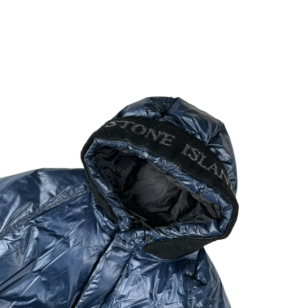 Stone Island 2018 Blue Pertex Quantum Y Down Long Puffer - Medium