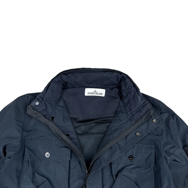 Stone Island 2017 Navy Garment Dyed Micro Reps Field Jacket - Small