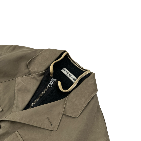 Stone Island 2006 Brown Dutch Rope Lined Winter Jacket - Small