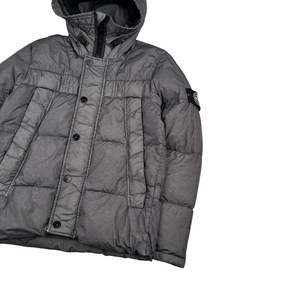 Stone Island Grey Crinkle Reps NY Down Puffer Jacket - Medium