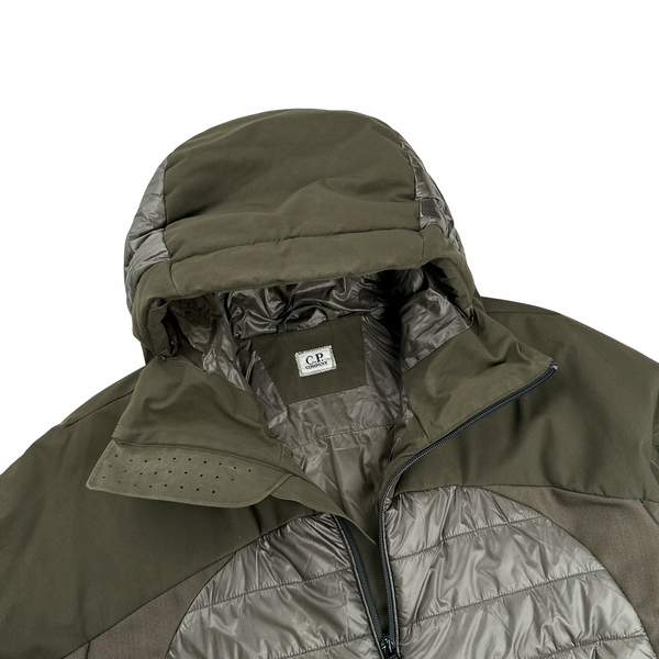 CP Company Khaki Pro Tek Lens View Hooded Jacket - Large
