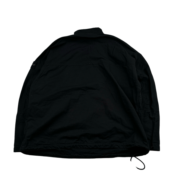 Stone Island 2021 Black Thick Cotton Ripstop Smock Pullover - XL
