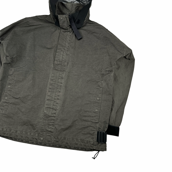 Nemen Grey Nylon Hooded Lightweight Jacket - Large