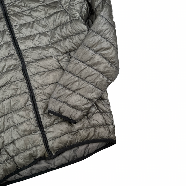 Stone Island 2015 Grey Garment Dyed Hooded Puffer Jacket - Medium