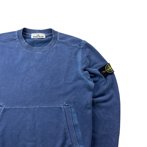Stone Island 2015 Blue Crewneck Sweatshirt - Small
