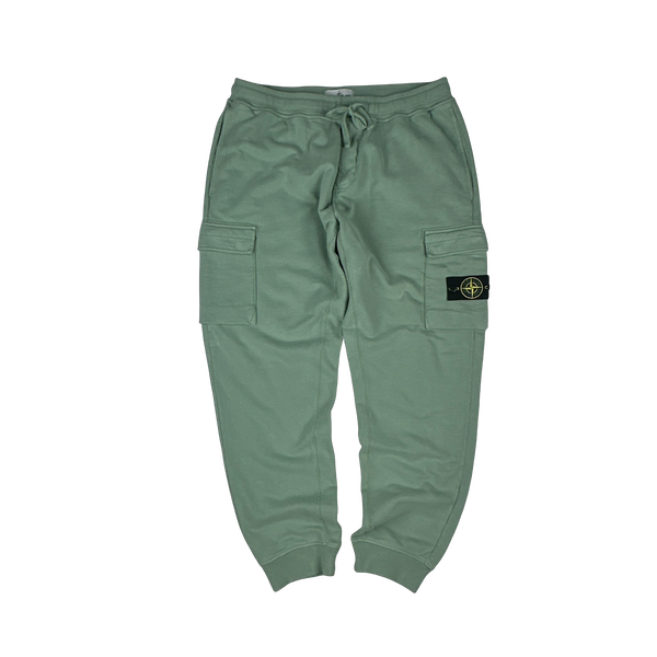 Stone Island 2022 Mint Green Cotton Cargo Joggers - XL