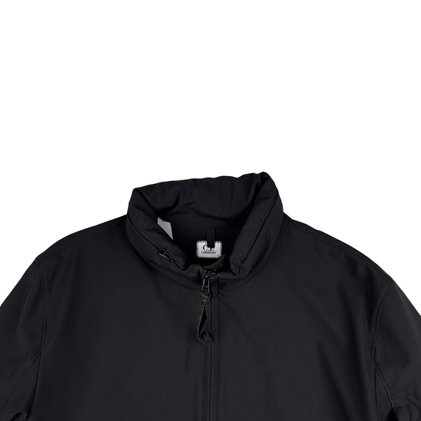 CP Company Black Soft Shell Lens View Zipped Jacket - XL
