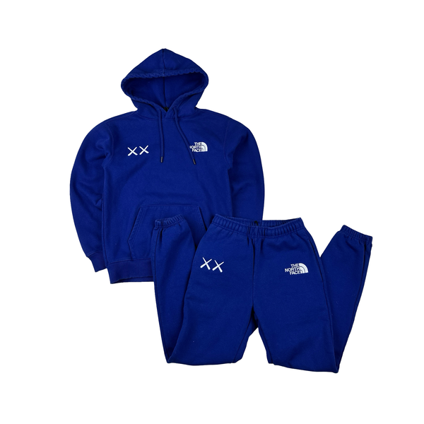 North Face X Kaws Electric Blue Full Tracksuit - XS