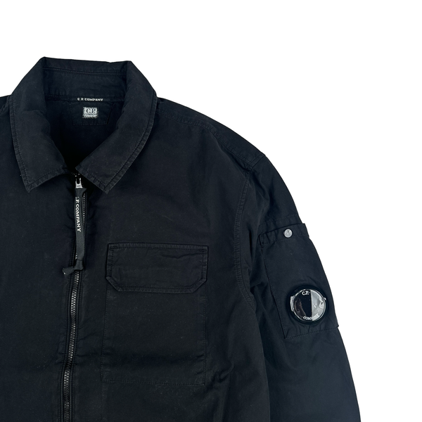 CP Company Black Lens View Button Up Overshirt - Small