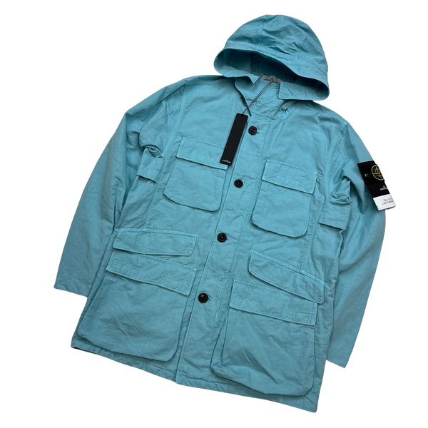 Stone Island 2022 Tela Cotone Lino Flammato TC Jacket - Medium