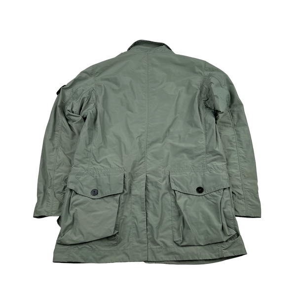 Stone Island 2019 Khaki Micro Reps Long Jacket - Medium